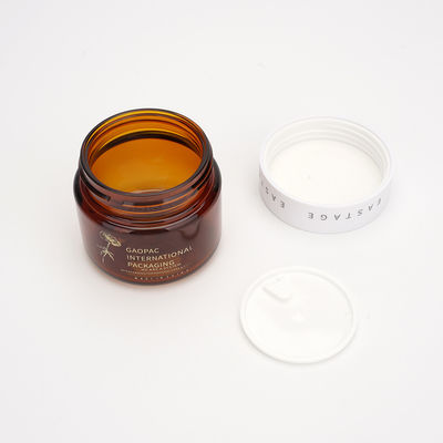 80ml 100mlポンプこはく色のローションのびんのプラスチック化粧品の包装
