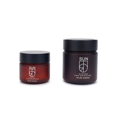 曇らされたこはく色ペット プラスチックは30ml 100ml 120ml Skincareの包装をびん詰めにする