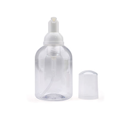 化粧品200mlプラスチック泡ポンプびん円形ペットOEMは受け入れた