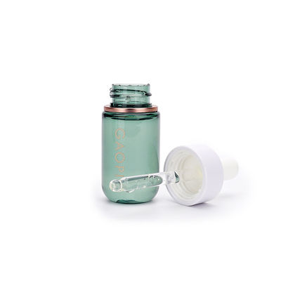 白いプラスチック ローション ポンプびん、30ml 50mlの化粧品の点滴器のびん