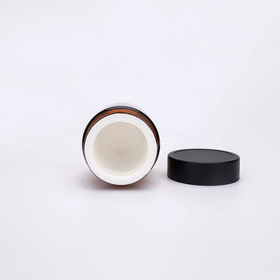 ねじ帽子によって包んでいるSkincareの空のびん30g 50gブラウンSkincareをかわいがりなさい
