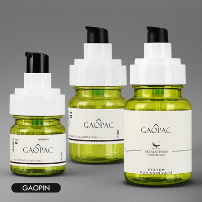 40ml 50ml 130mlの緑のプラスチック ローションのびんの贅沢な化粧品の包装セット