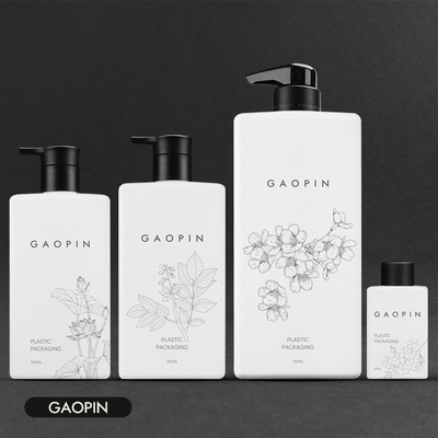 60ml 300ml 350ml 750ml白い注文色の白いHDPEプラスチック ポンプ シャンプーのローションのびん